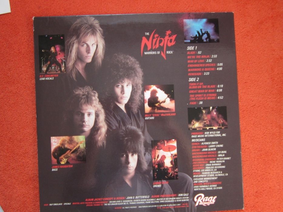 rar vinil The Ninja ‎- Warriors Of Rock made in USA 1985