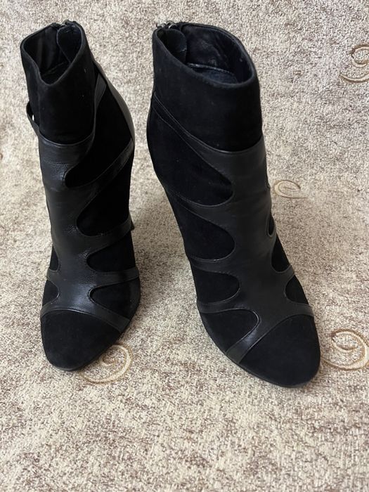 Ботиночки 37 размера, комбинированные натуральные кожа и замша