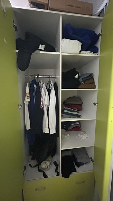 Детский шкаф, кровать 2  матрасом