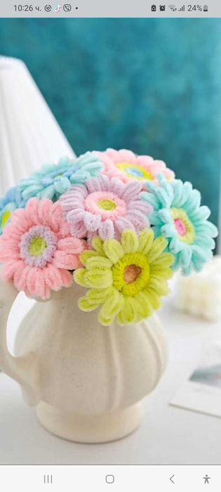 3D картини от плетени цветя