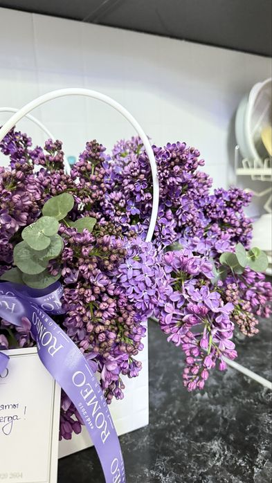 Сирень букет свежий