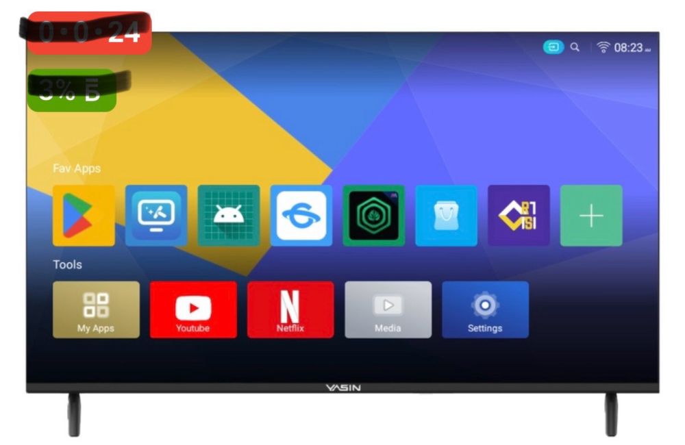 Телевизор yasin, новый