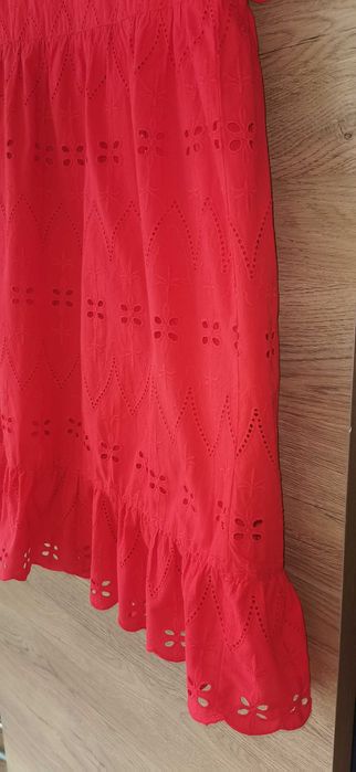 Рокля с къс ръкав, рязана бродерия - Maison 123, размер 40