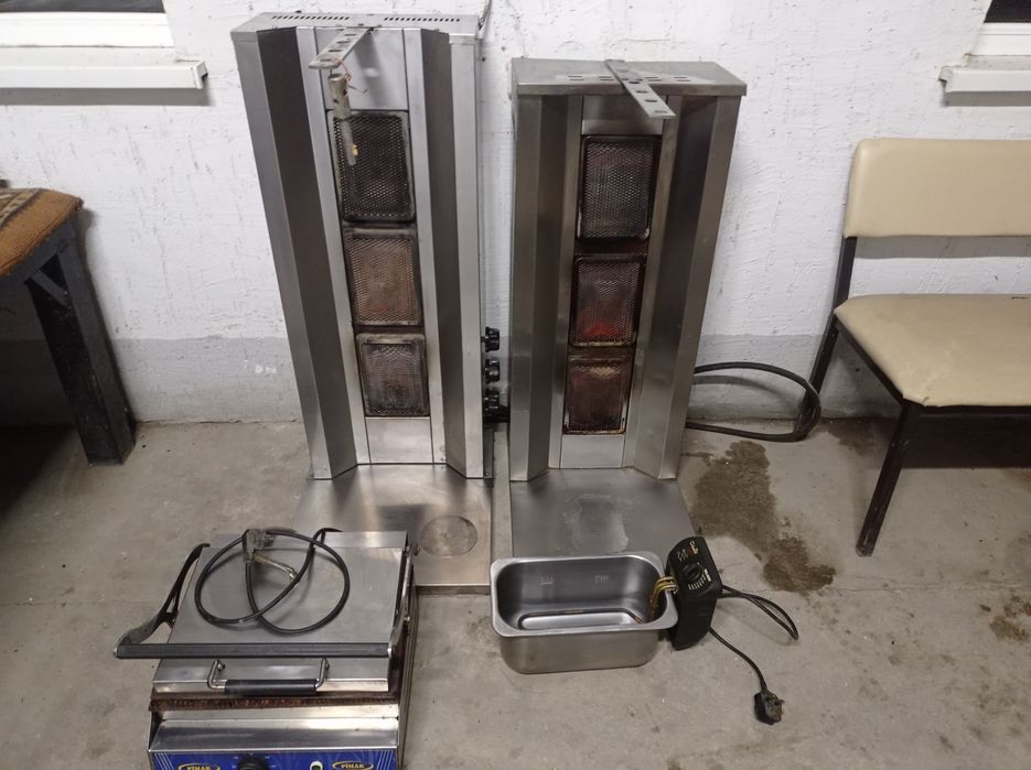 Донерный газовый аппарат 2 +тостер + фритюрница
