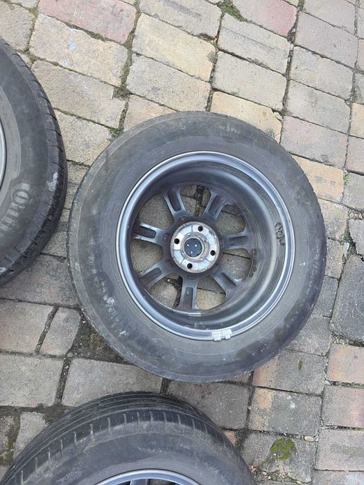 Set Roti Vara cu JANTE ORIGINALE Ford Ecosport din ALIAJ 16 inch + Senzori presiune + Cauciucuri Vara Continental