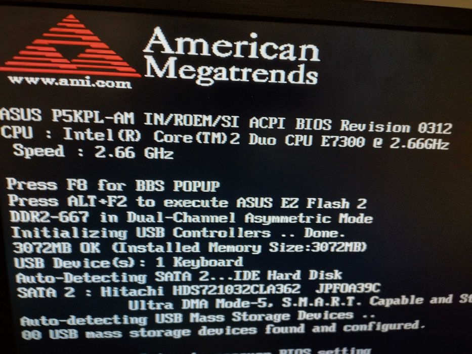 Placa ASUS, socket 775 + Core2Duo E7300,testata