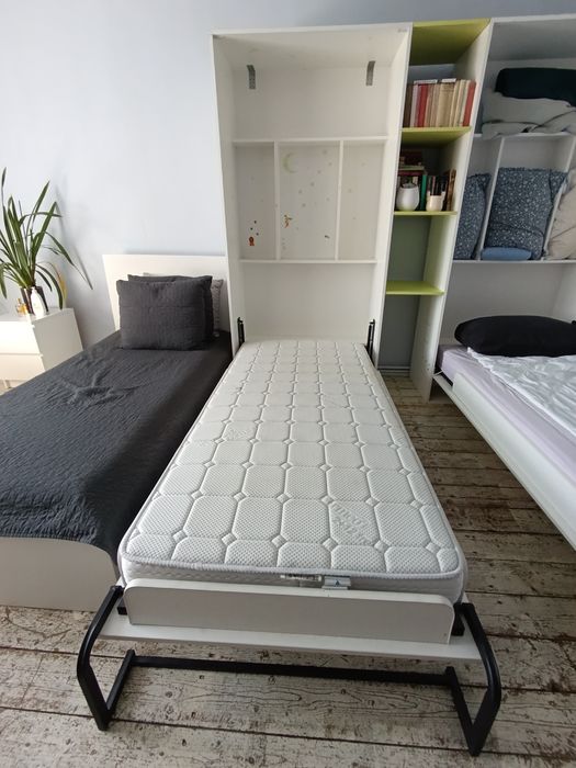 Paturi rabatabile 90x200, saltele și somiere incluse