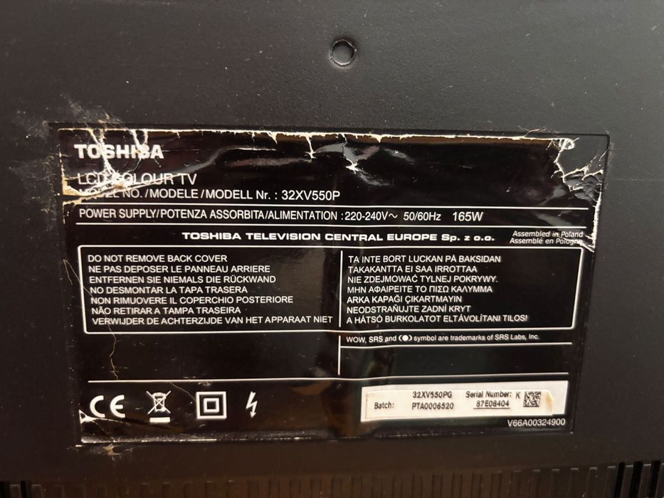 Телевизор 32”Toshiba 32XV550P