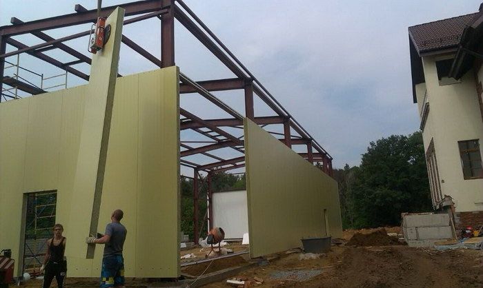 сэндвич панели, саморезы, нашельники, доборные элементы