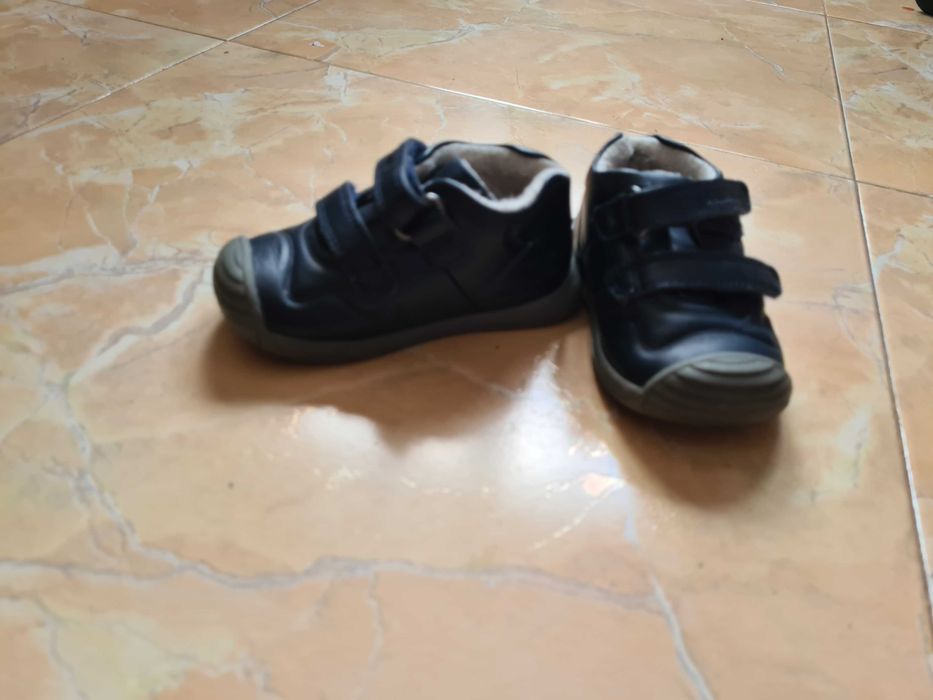 Детски обувки Biomecanics – естествена кожа, номер 20, тъмносини, топла подплата