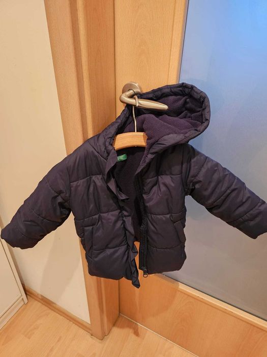 United Colors of Benetton geaca bleumarin cu gluga marime 82