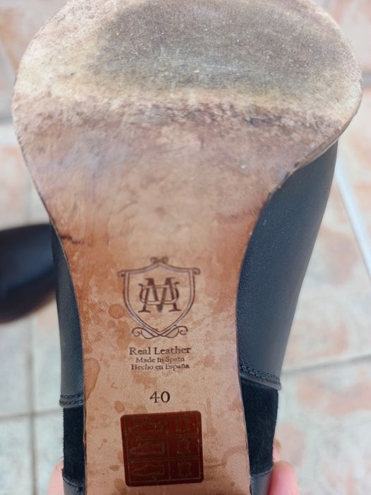 Botine piele Massimo Dutti măr 40