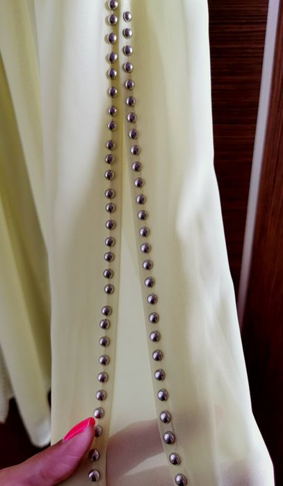 Дълга рокля Guess в цвят лайм