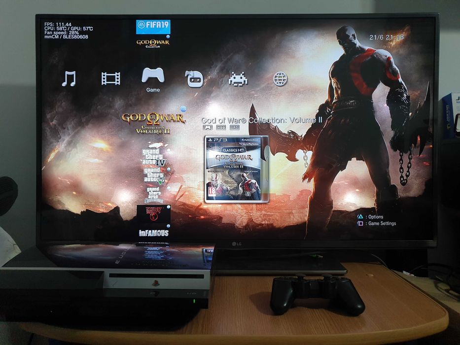 PS3 modat CFW 320 GB + 40 jocuri (GTA V, Red Dead, God of War, NFS)
