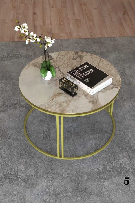 Кръгла масичка за кафе / Холна масичка - 12 цвята