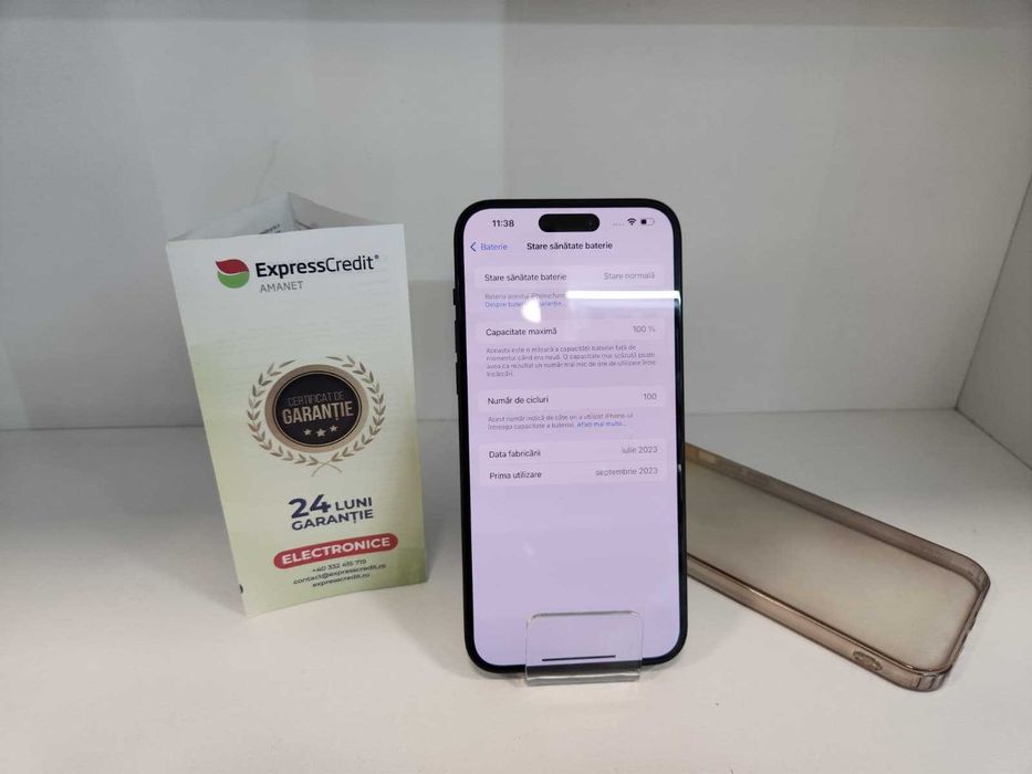 Iphone 15 Plus 128GB Bateria 100% (Ag8 Tudor1/B74875) – Garantie 2 Ani!