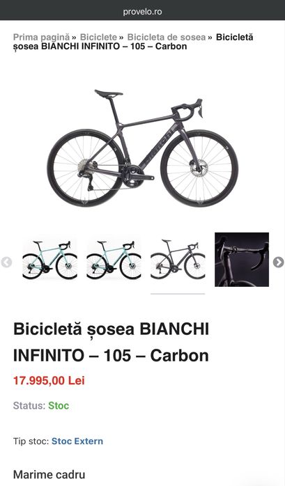 Gravel Bianchi Infinito 105 full Carbon