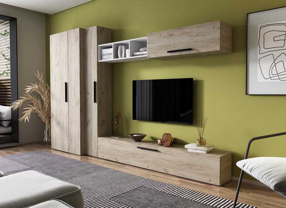 Living Pati 079 - Mobila Sufragerie Stejar + Alb