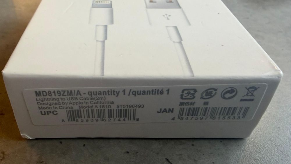 Cablu apple usb lightning 2m