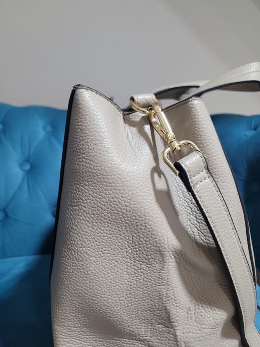 Geantă damă bej/nude tip Tote (încap documente A4 / Laptop) H&M