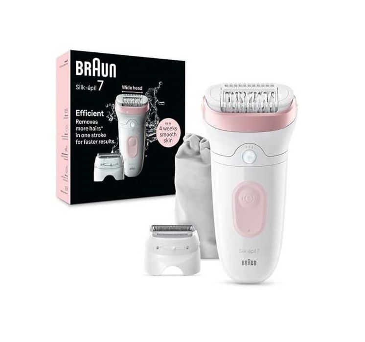 Braun Silk-épil 7 епилатор/епилатор за жени за дълготрайно обезкосмяване, 7-030, бял