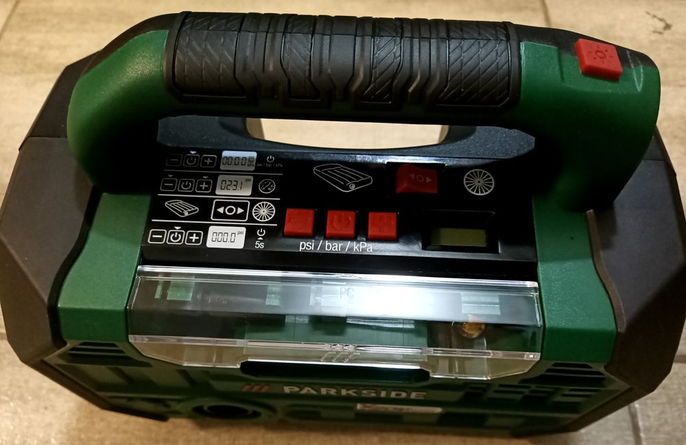 Parkside compresor 20V 3in1 digital pompa aer umflat baterie lanterna
