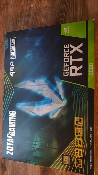 RTX 3080 ZOTAC AMP Holo 10GB GDDR6X – cu cutie, full RGB, perfectă!