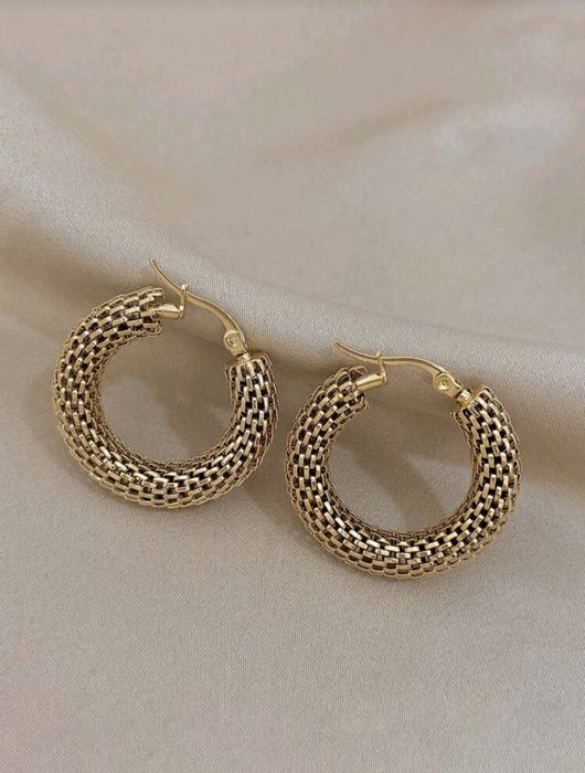 Винтажных ажурных серёг-кольцев из нержавеющей стали