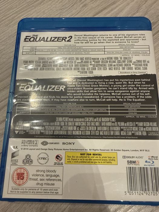Colecte 2 filme bluray Equilizer