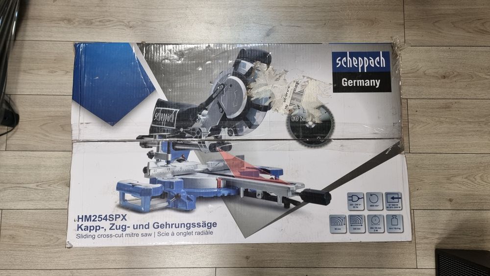 Amanet F28: Fierastrau Circular Culisant Scheppach HM254 SPX NOU