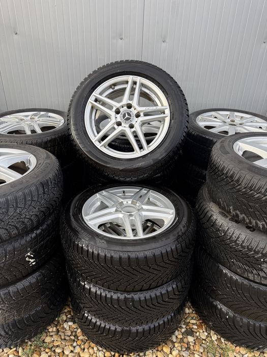 Jante aliaj R16 Mercedes 5x112 cu anvelope iarnă Pirelli 205/60 R16