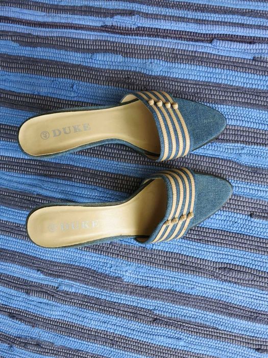 Дамски чехли - дънкови