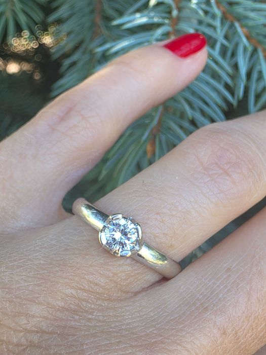 Inel Aur 18 kt Diamant natural 0.5 ct