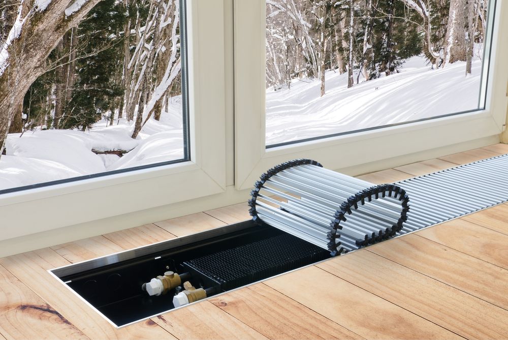 Внутрипольный конвектор.  Вентилятор для конвектора Россия