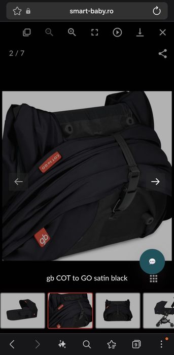 Landou pliabil gb COT to GO satin black