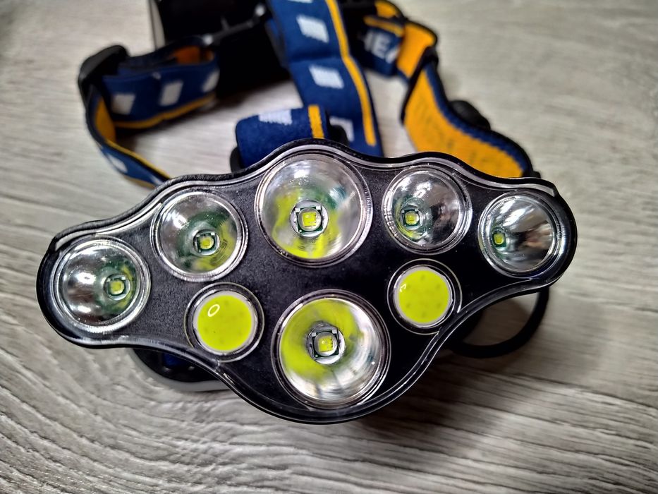 Lanterna De Cap Premium Cu 8 LED-Uri, Rezistenta La Apa, model nou!