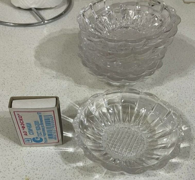 Хрустальные розетки  6 штук