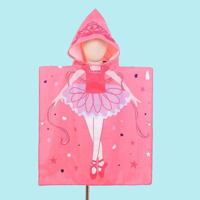 Жесткое банное пончо для девочек