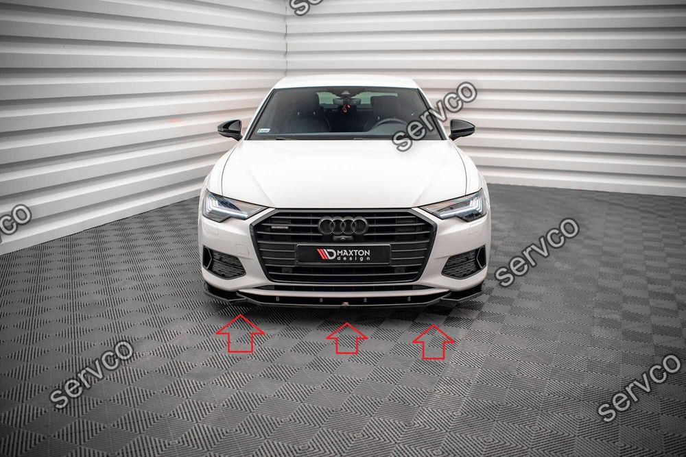 Pachet Set Splitter Exterior Lip Prelungiri Body kit tuning Audi A6 Sedan C8 2018-2023 v11 - Maxton Design