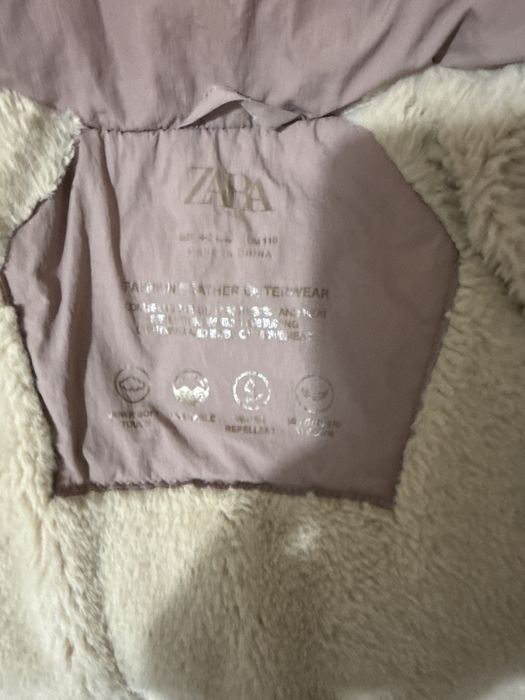 Geaca iarna zara fete 4-5 ani cu puf natural