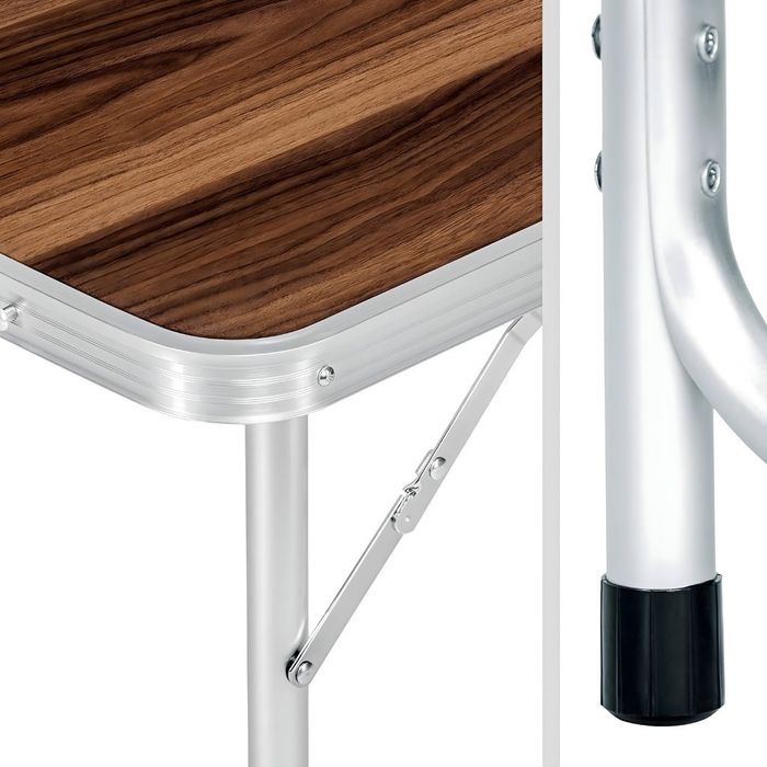 Комплект сгъваема къмпинг маса с 4 стола, Регулируема височина, Дизайн