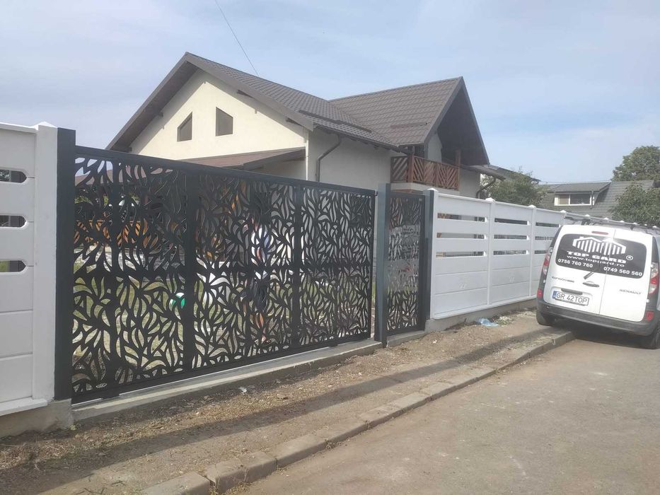 Garduri prefabricate din beton și marmură si porti din bond