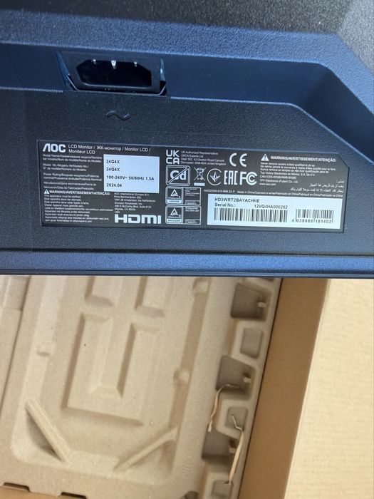 Монитор AOC 24G4X Гаранция