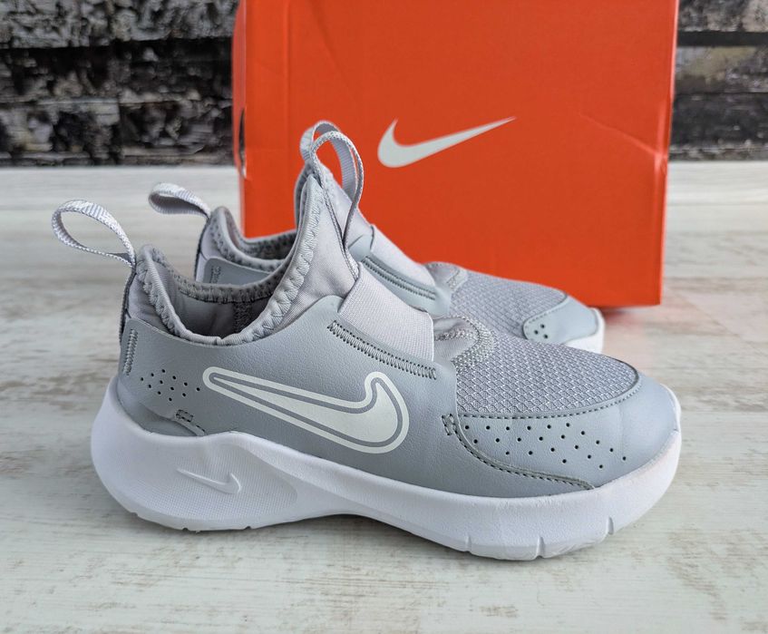Nike Flex Runner 3 Little Kids' Shoes - Grey/White Детски сиви маратонки Найк