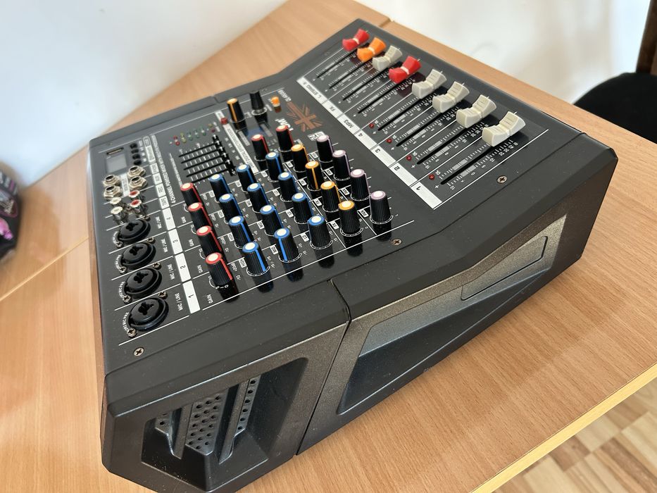 Mixer-audio amplificat 4 canale cu efecte digitale 24-bit,USB