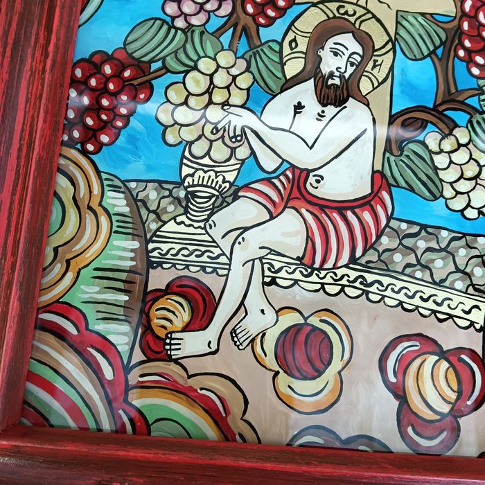 Icoa a pe sticla - Iisus in Vie