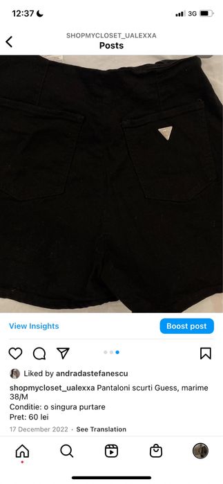 Vand pantaloni scurti Guess