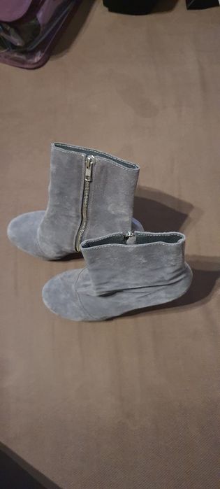 Botine piele intoarsa dama