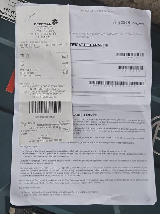 Ciocan Rotopercutor Bosch GBH 2-26 GFR Profesional