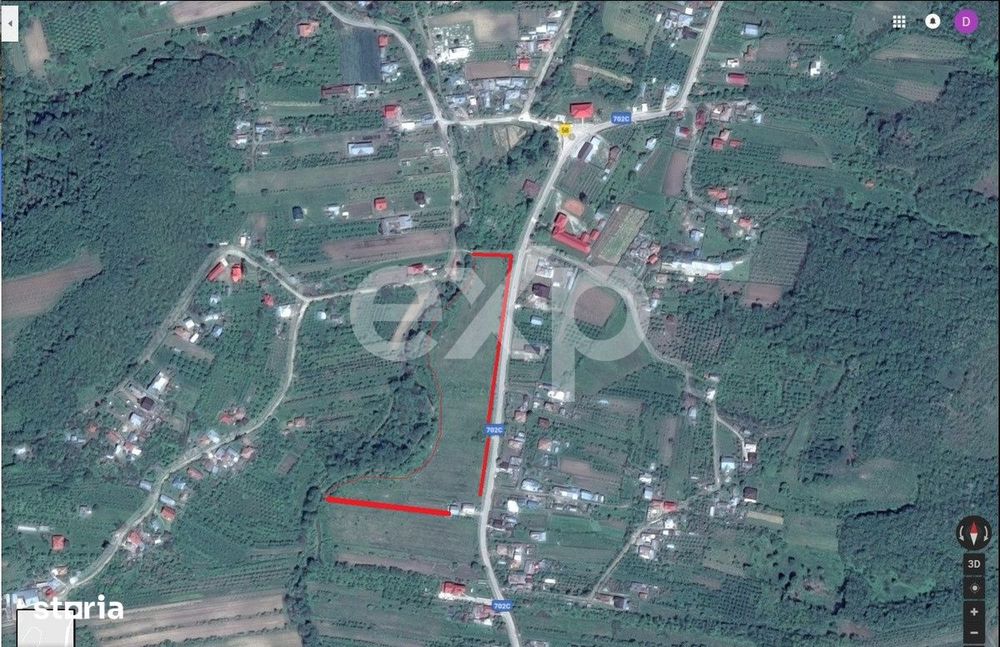 Teren intravilan 21.000 mp de vanzare – Suseni, Comuna Bogati, Judet